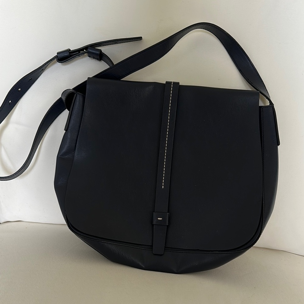 GAP Factory Blue Shoulder Bag Classic Saddle Style